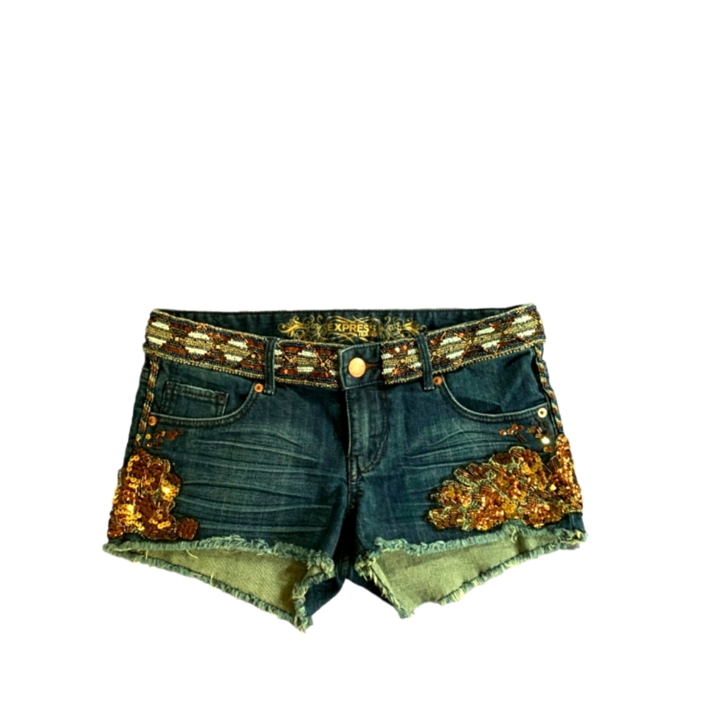 Express Bedazzled Bling Shorts